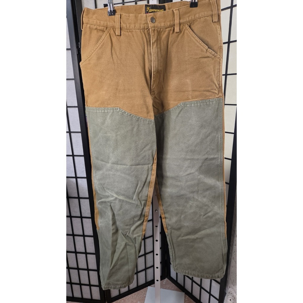 Browning Hunting Pants Pheasants Forever 34x32 Canvas Brown Olive Outdoors Fits